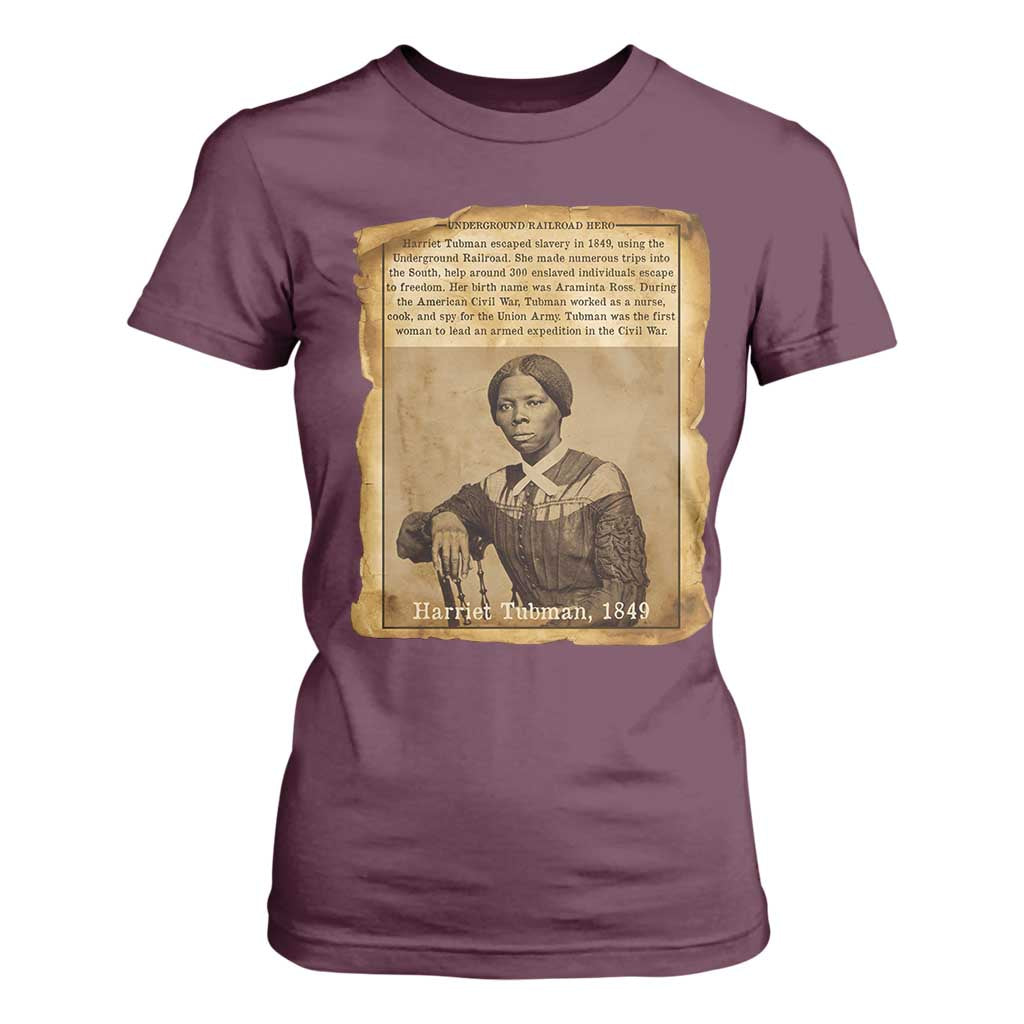Harriet Tubman Tribute T Shirt For Women Civil Rights Leader Black History Gift
