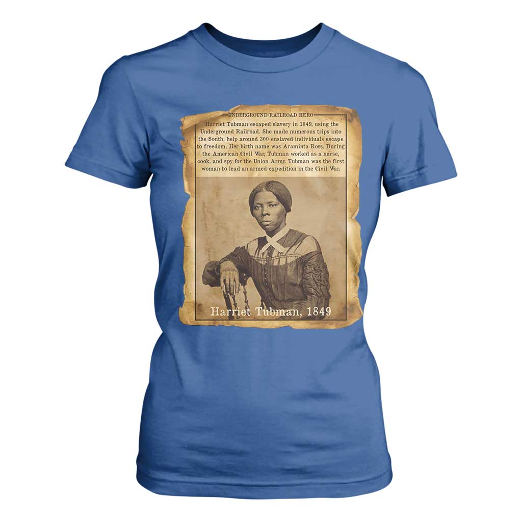 Harriet Tubman Tribute T Shirt For Women Civil Rights Leader Black History Gift