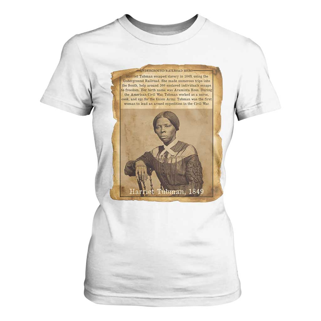 Harriet Tubman Tribute T Shirt For Women Civil Rights Leader Black History Gift