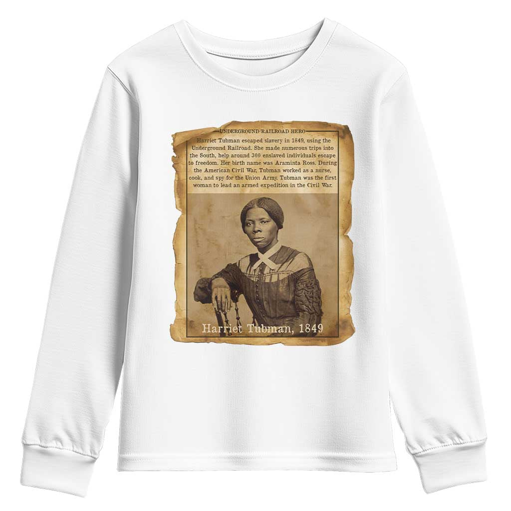 Harriet Tubman Tribute Youth Sweatshirt Civil Rights Leader Black History Gift