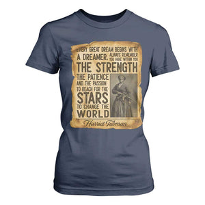 Harriet Tubman Quote T Shirt For Women Strength Patience Passion To Change The World