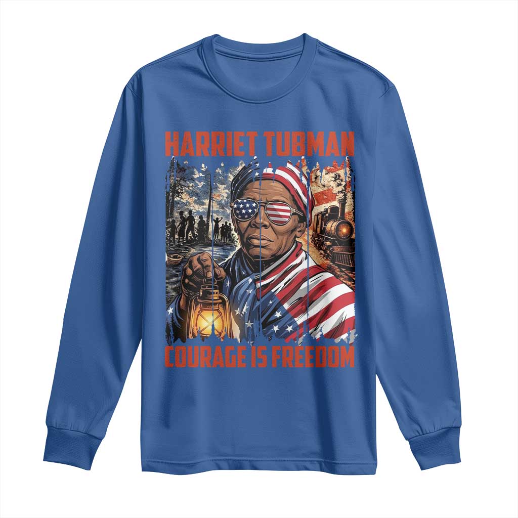 Harriet Tubman Courage Is Freedom Long Sleeve Shirt Black History Gift