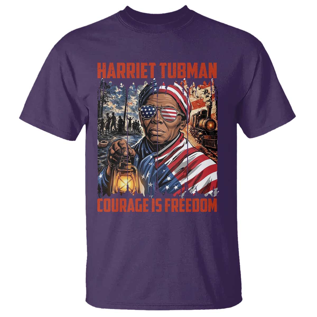 Harriet Tubman Courage Is Freedom T Shirt Black History Gift