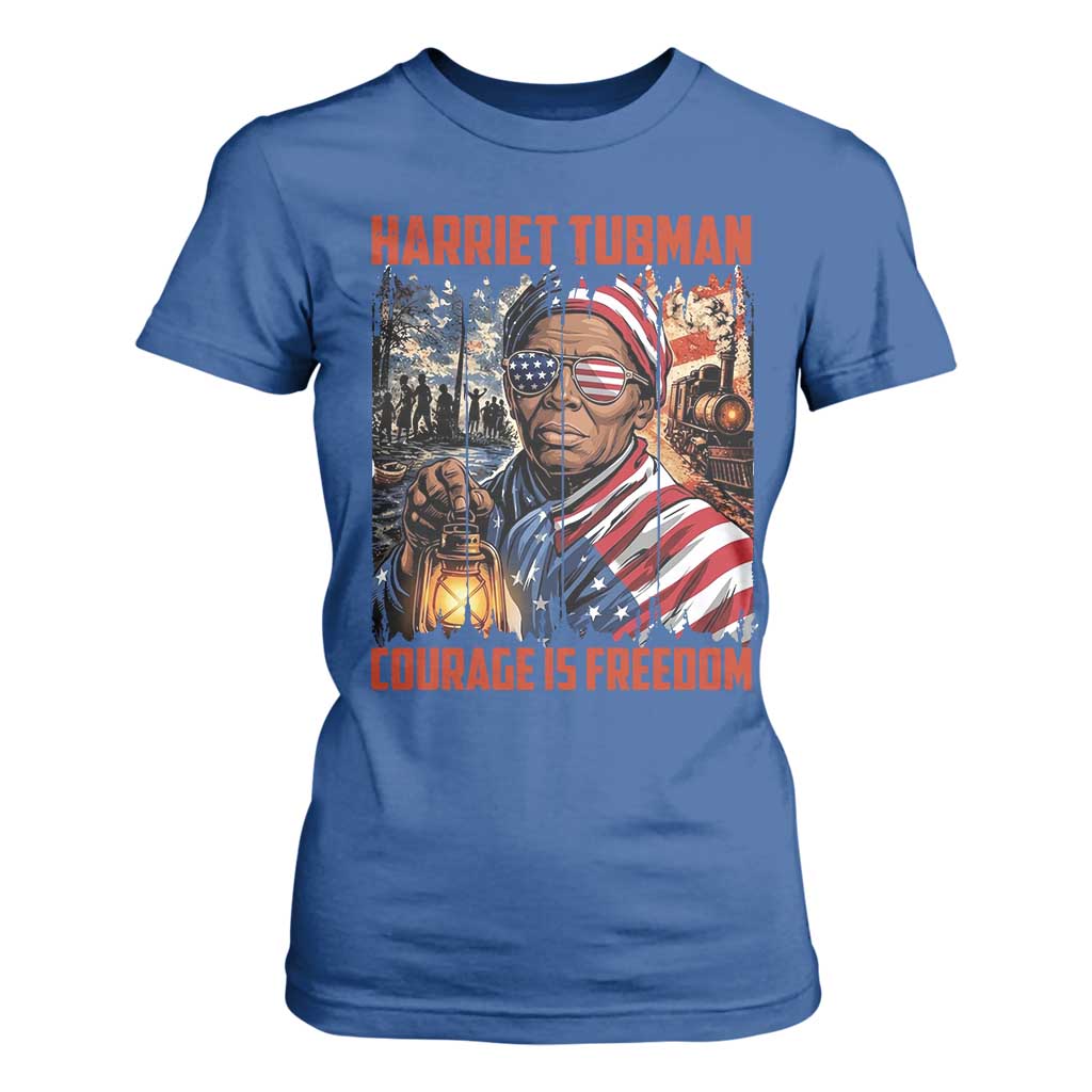 Harriet Tubman Courage Is Freedom T Shirt For Women Black History Gift