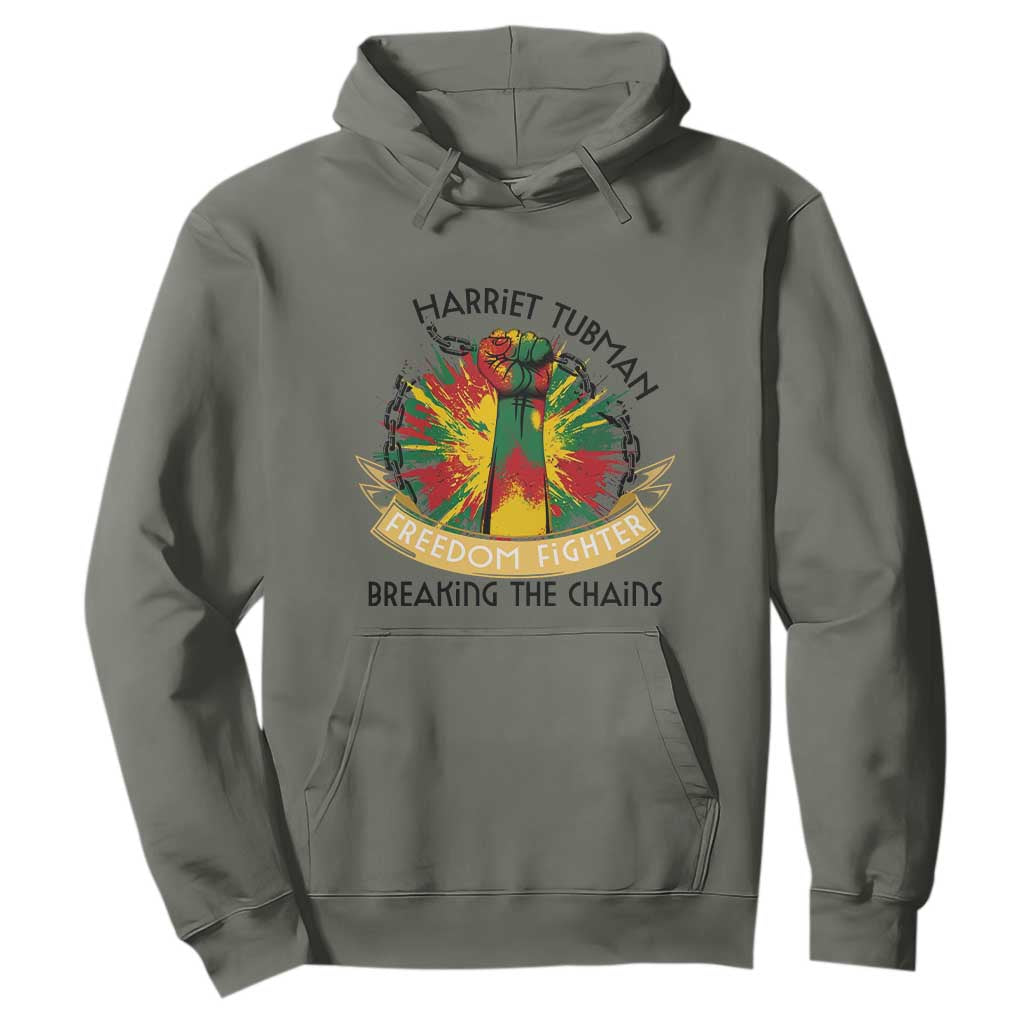 Harriet Tubman Hoodie Underground Railroad Hero Breaking Chains