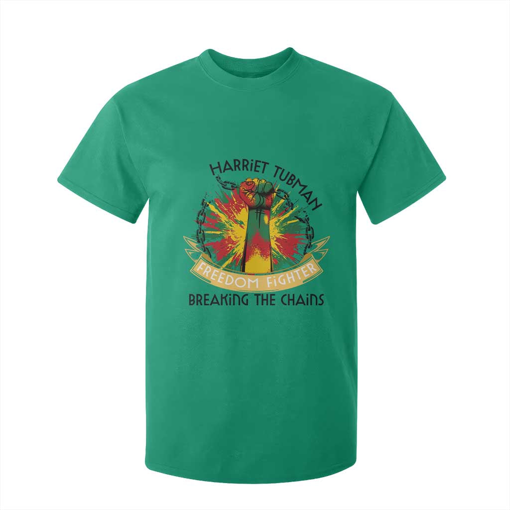 Harriet Tubman T Shirt For Kid Underground Railroad Hero Breaking Chains