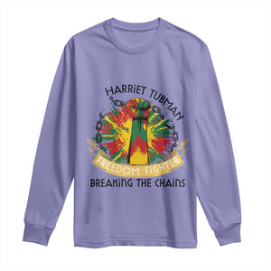 Harriet Tubman Long Sleeve Shirt Underground Railroad Hero Breaking Chains