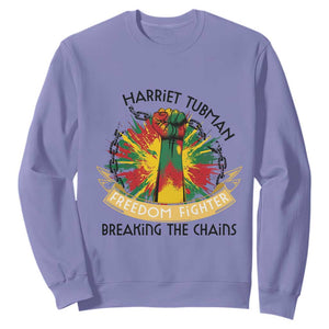 Harriet Tubman Sweatshirt Underground Railroad Hero Breaking Chains