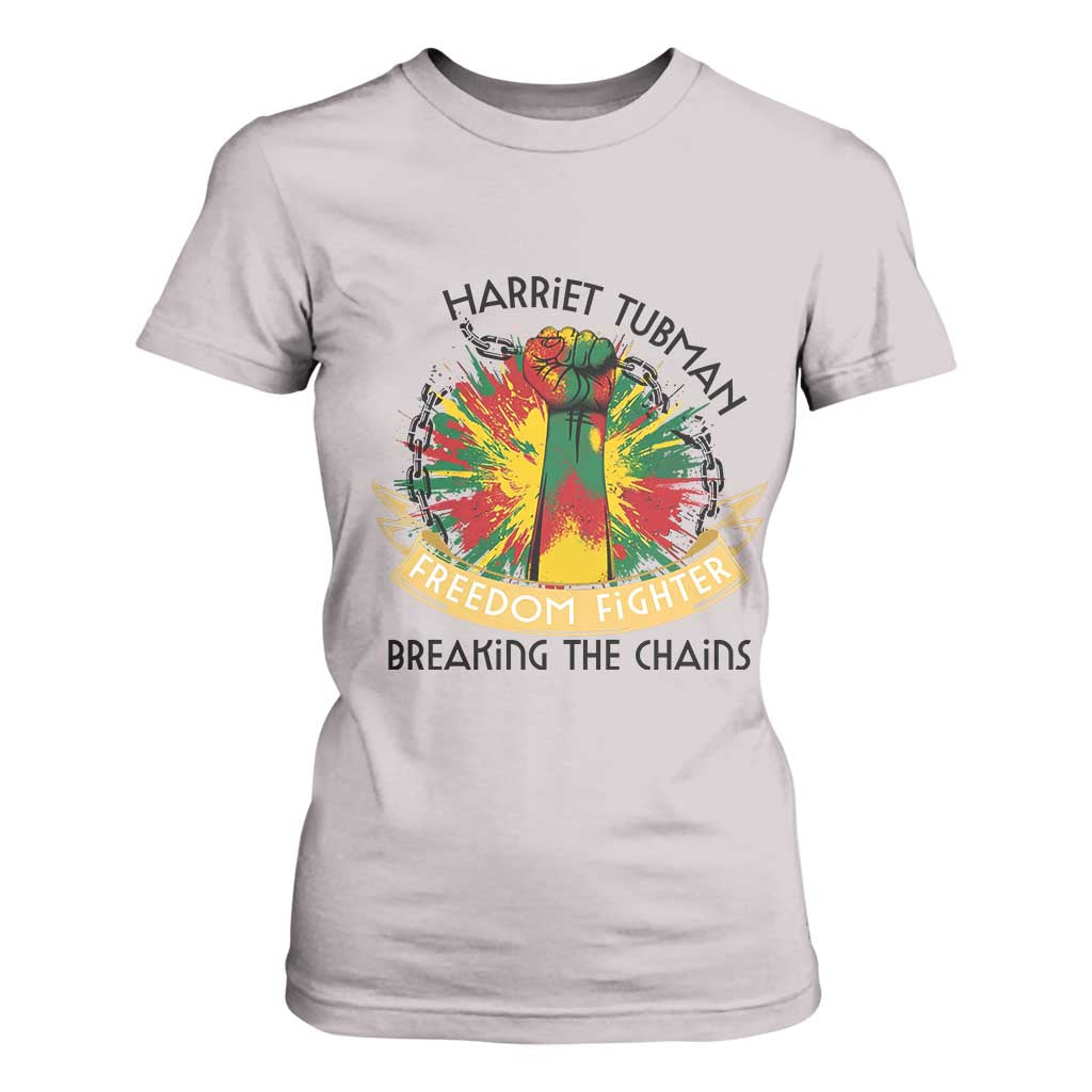 Harriet Tubman T Shirt For Women Underground Railroad Hero Breaking Chains