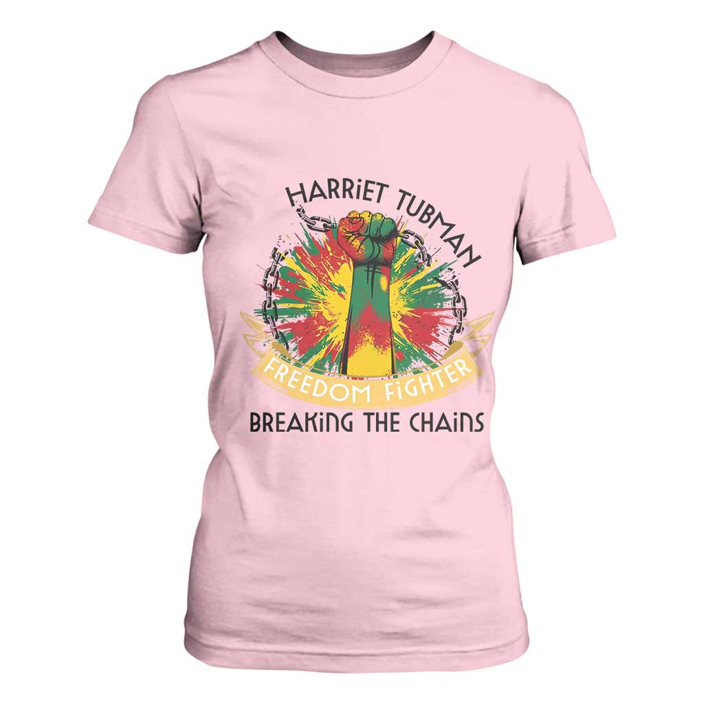 Harriet Tubman T Shirt For Women Underground Railroad Hero Breaking Chains