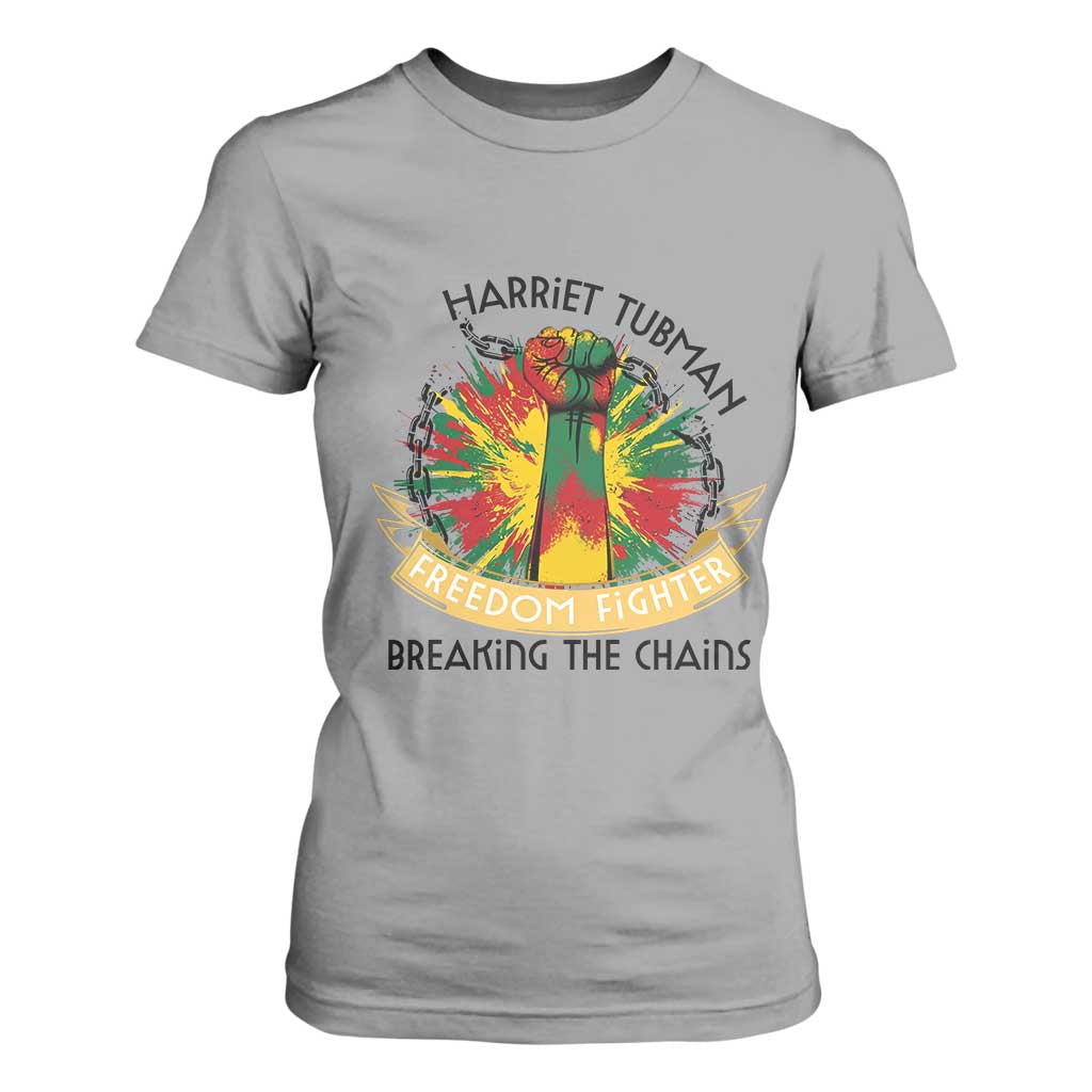 Harriet Tubman T Shirt For Women Underground Railroad Hero Breaking Chains