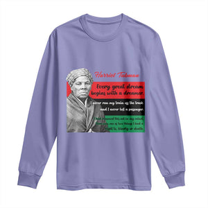 Harriet Tubman Quote Long Sleeve Shirt Pan African Flag Black History