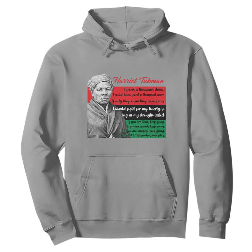 Harriet Tubman Legacy Hoodie Pan African Flag Freedom Fighter Quote