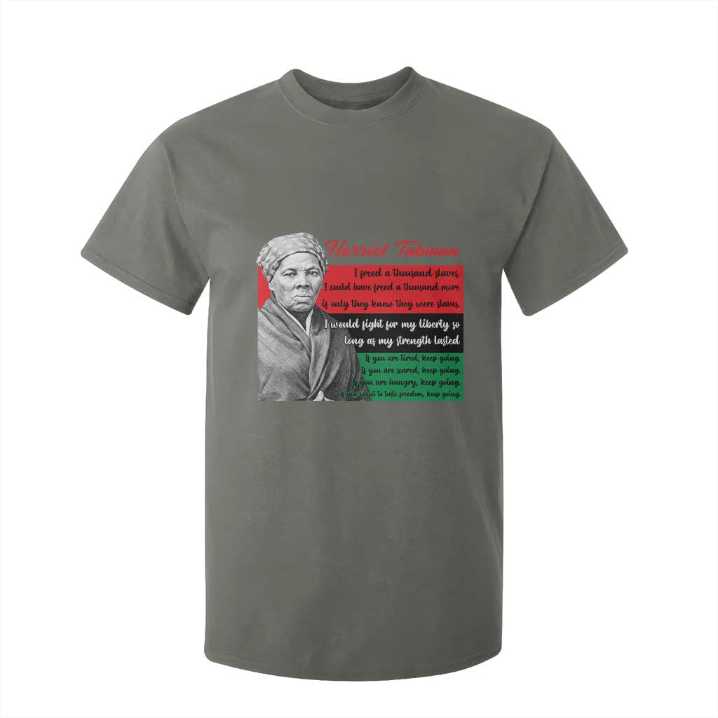 Harriet Tubman Legacy T Shirt For Kid Pan African Flag Freedom Fighter Quote