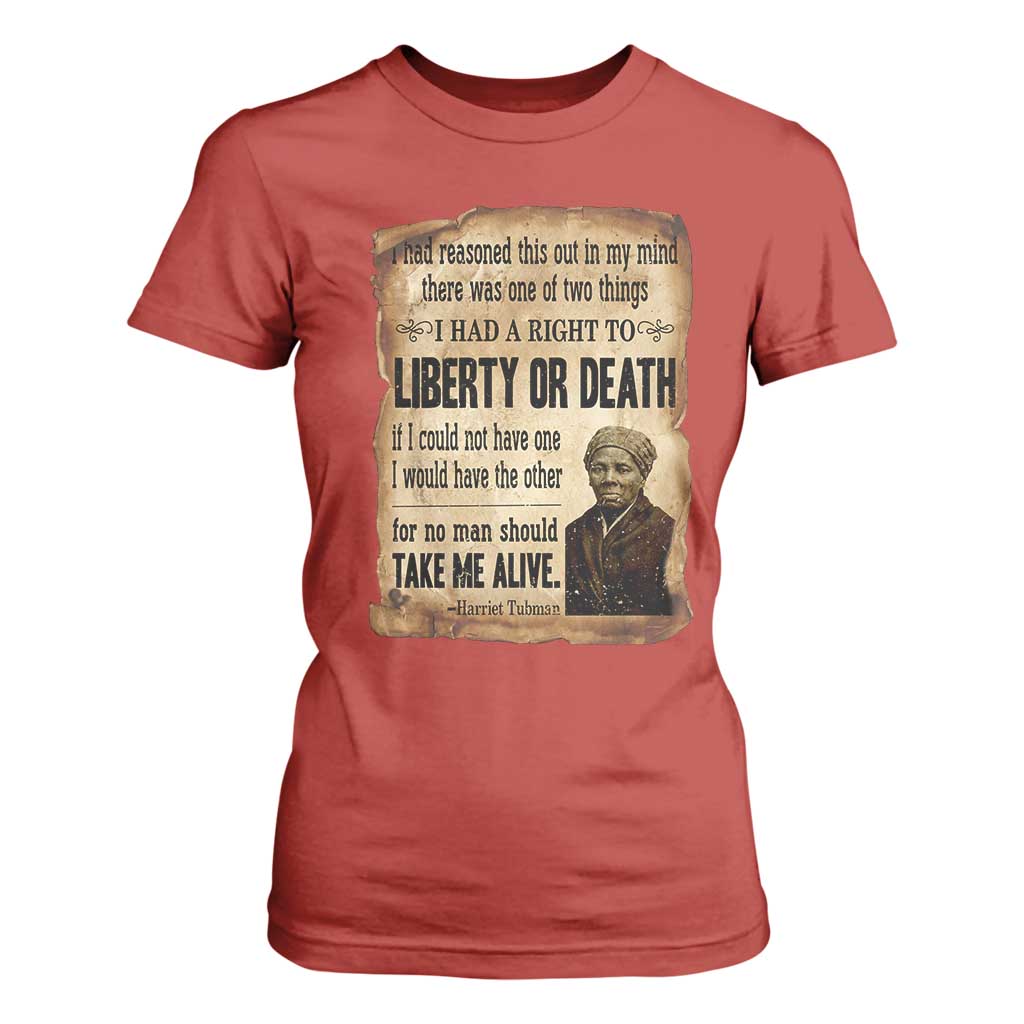 Harriet Tubman T Shirt For Women Liberty Or Death Black History Legacy