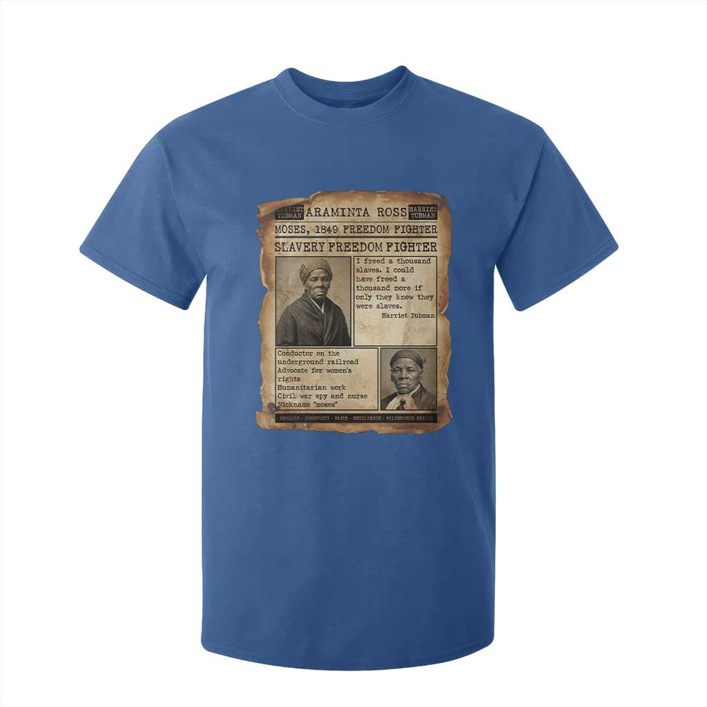 Harriet Tubman Newspaper T Shirt For Kid Slavery Freedom Fighter Historical