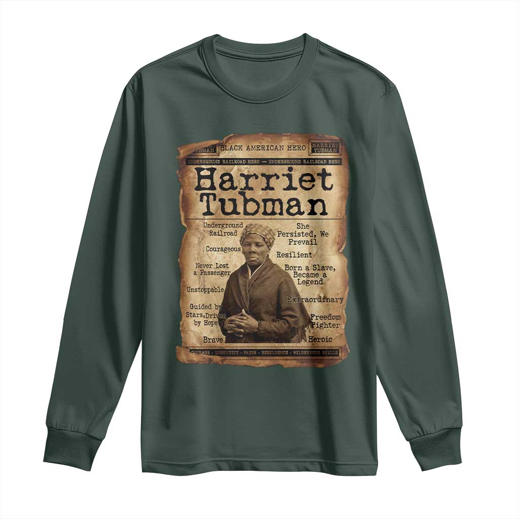 The Underground Railroad Hero Long Sleeve Shirt Harriet Tubman Slavery Freedom Fighter Gift