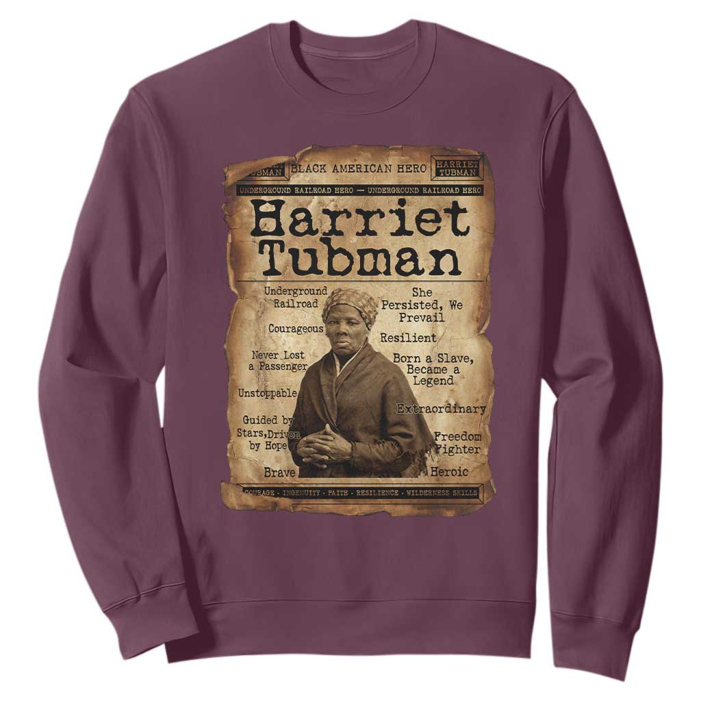 The Underground Railroad Hero Sweatshirt Harriet Tubman Slavery Freedom Fighter Gift