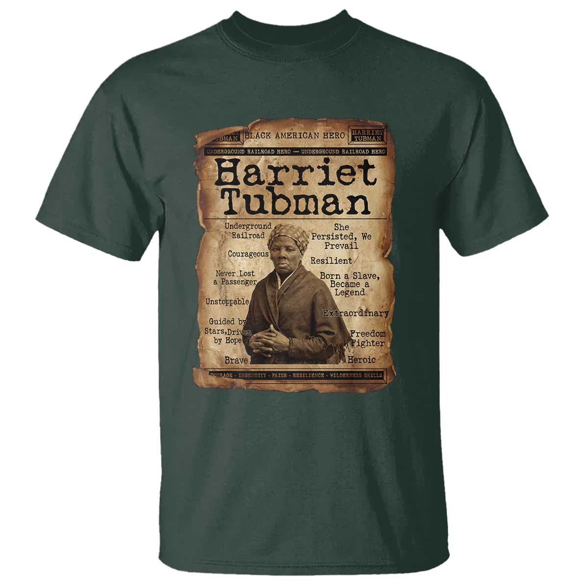 The Underground Railroad Hero T Shirt Harriet Tubman Slavery Freedom Fighter Gift