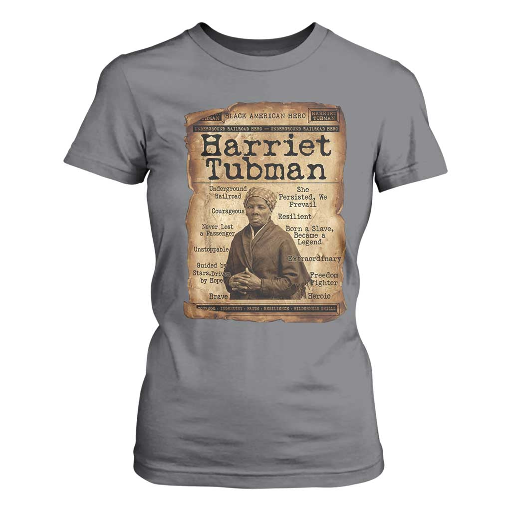 The Underground Railroad Hero T Shirt For Women Harriet Tubman Slavery Freedom Fighter Gift