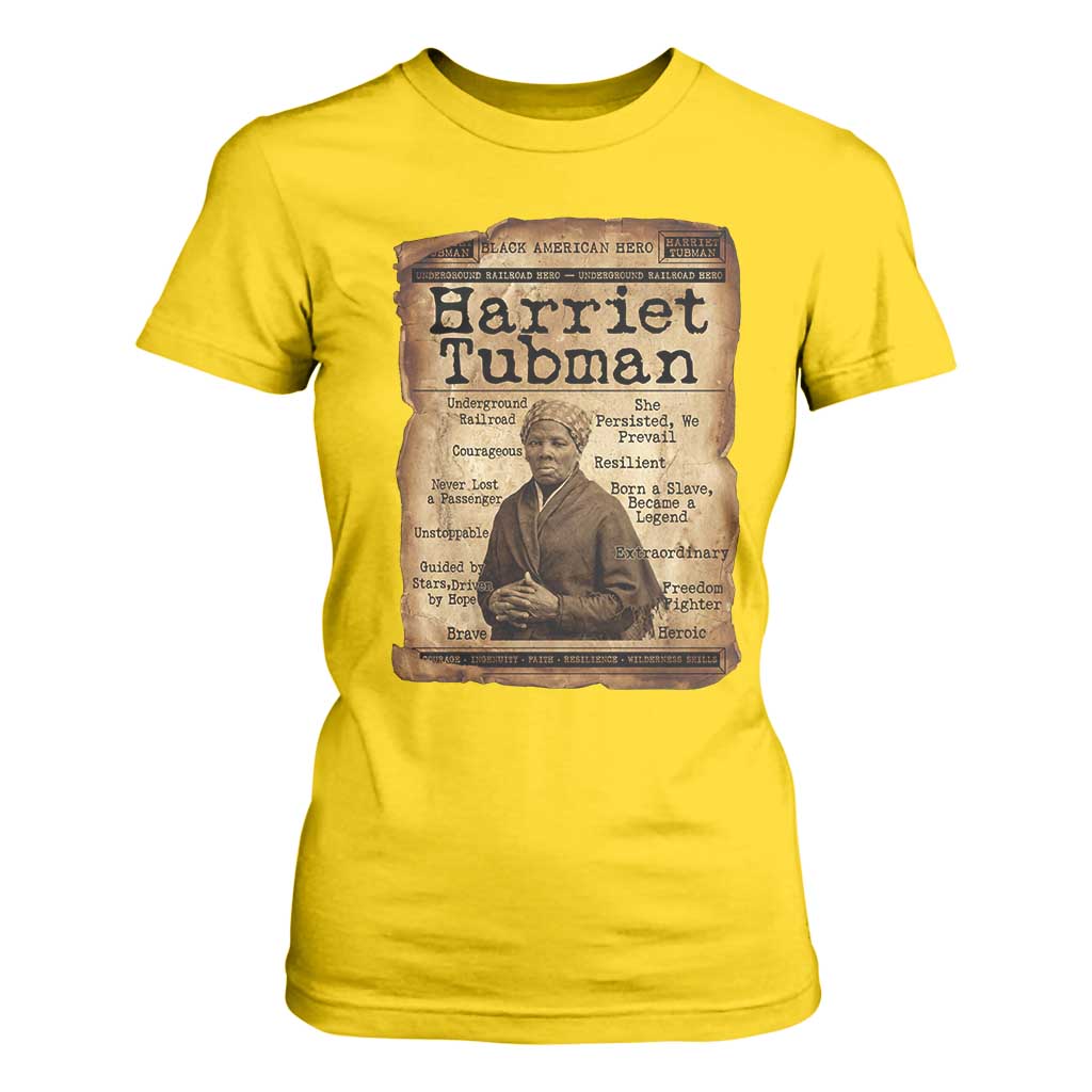 The Underground Railroad Hero T Shirt For Women Harriet Tubman Slavery Freedom Fighter Gift