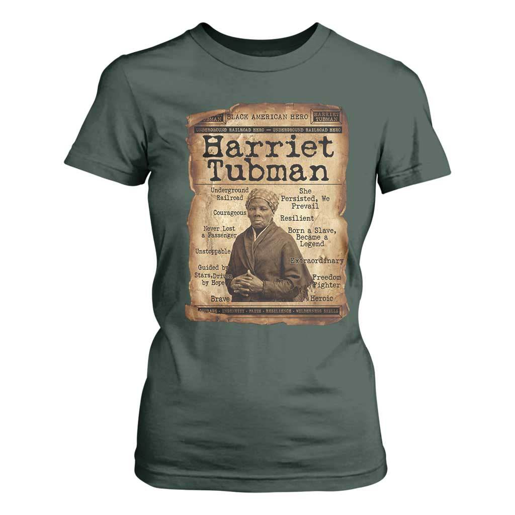 The Underground Railroad Hero T Shirt For Women Harriet Tubman Slavery Freedom Fighter Gift