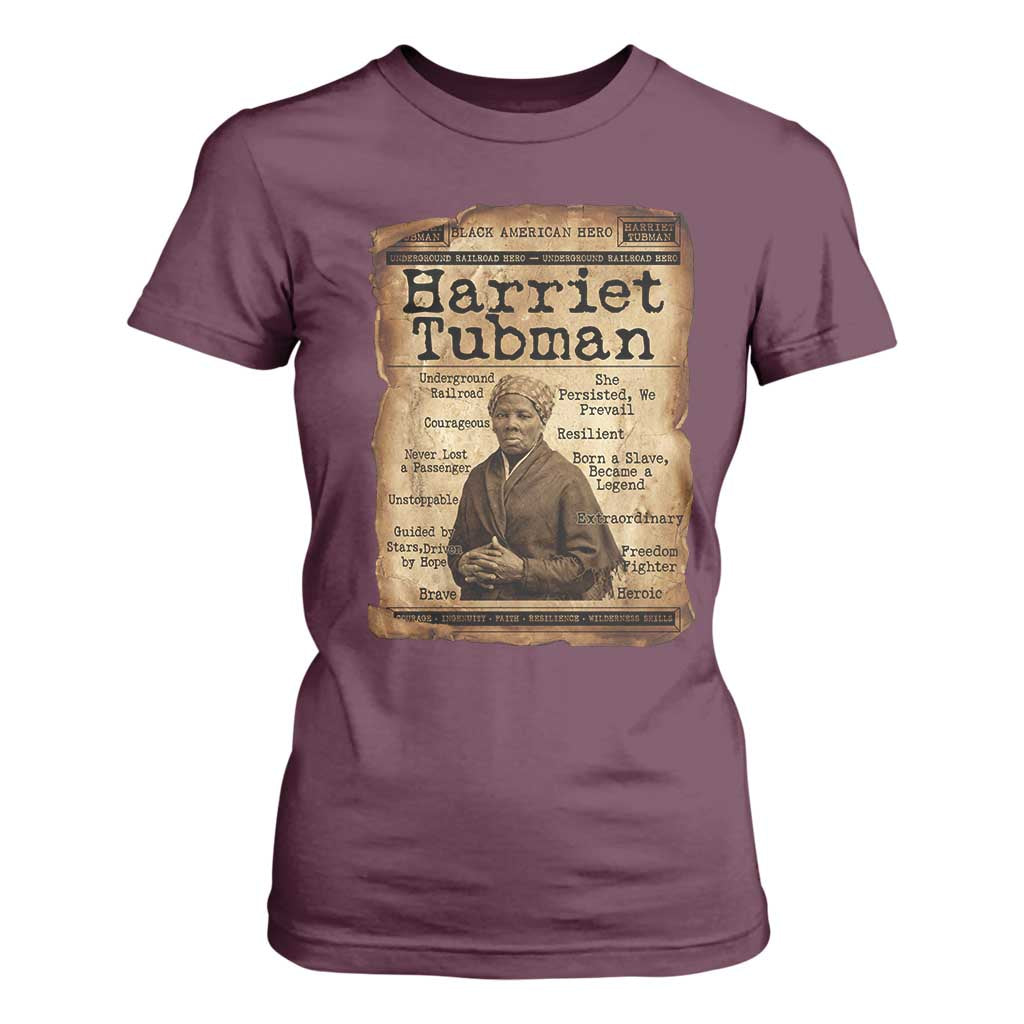 The Underground Railroad Hero T Shirt For Women Harriet Tubman Slavery Freedom Fighter Gift