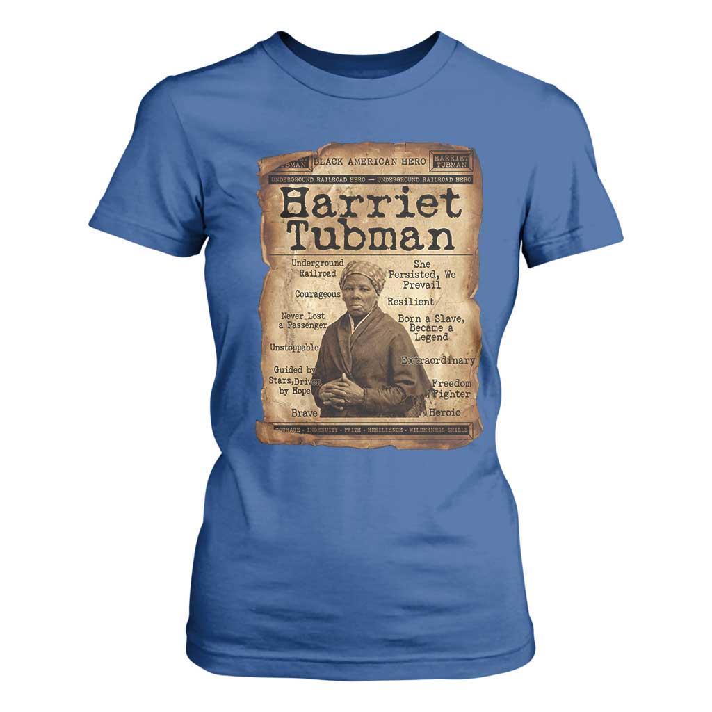 The Underground Railroad Hero T Shirt For Women Harriet Tubman Slavery Freedom Fighter Gift