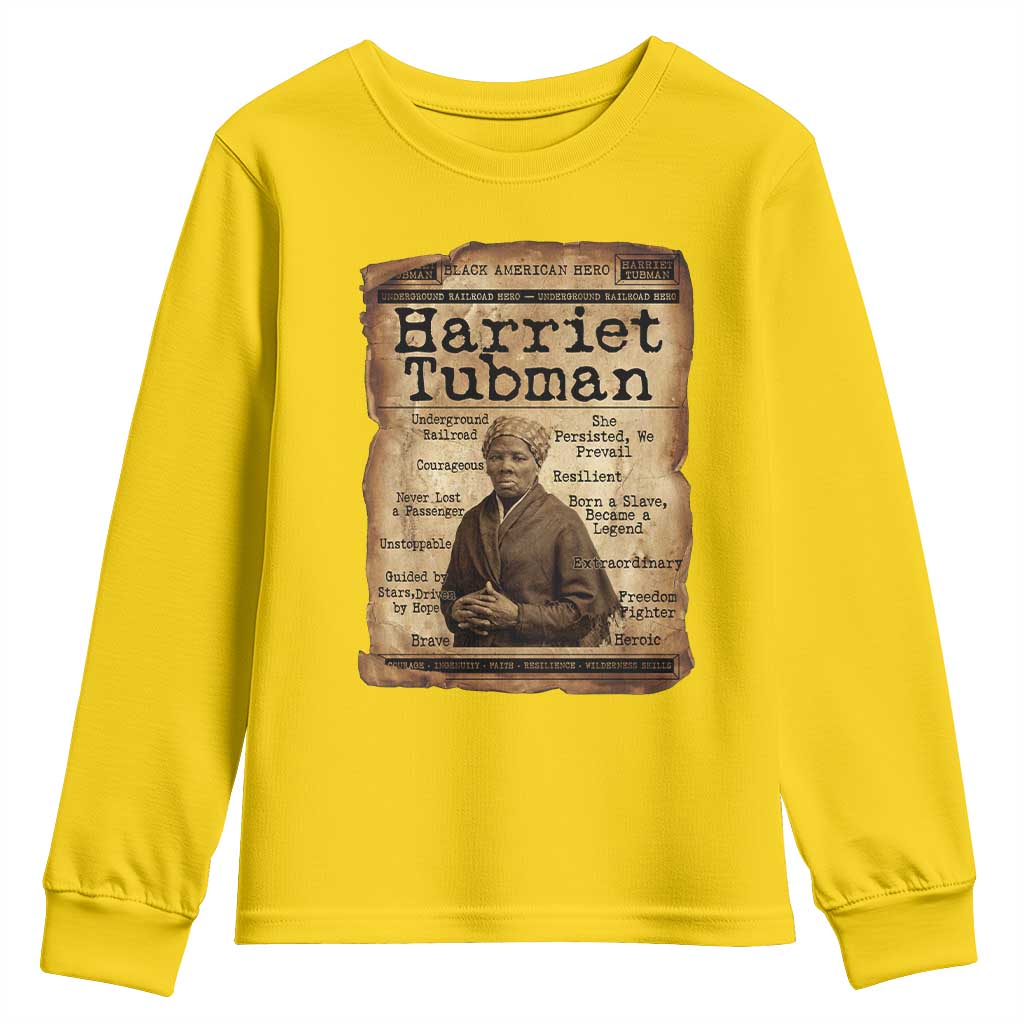 The Underground Railroad Hero Youth Sweatshirt Harriet Tubman Slavery Freedom Fighter Gift