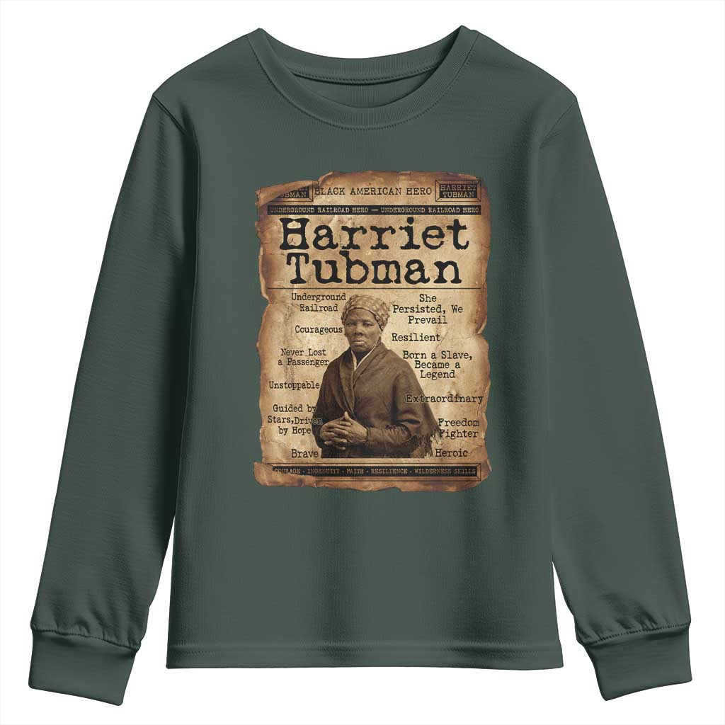 The Underground Railroad Hero Youth Sweatshirt Harriet Tubman Slavery Freedom Fighter Gift