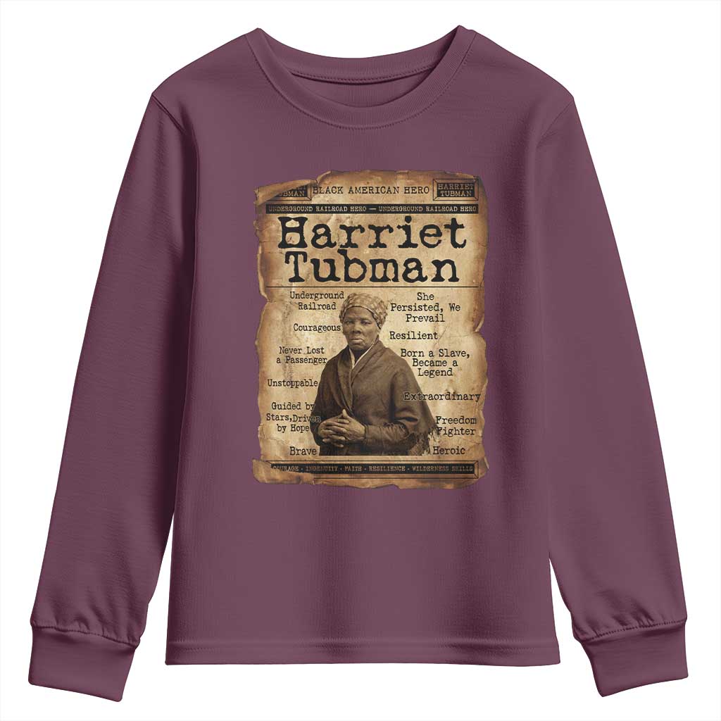 The Underground Railroad Hero Youth Sweatshirt Harriet Tubman Slavery Freedom Fighter Gift