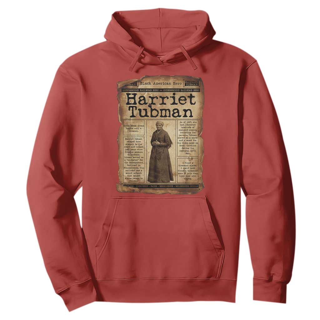 Harriet Tubman Newspaper Hoodie Strong Black Woman Leader Gift
