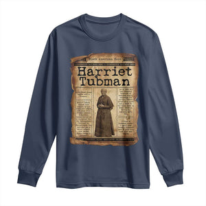 Harriet Tubman Newspaper Long Sleeve Shirt Strong Black Woman Leader Gift