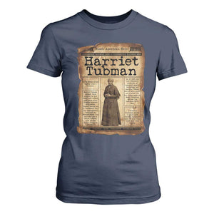 Harriet Tubman Newspaper T Shirt For Women Strong Black Woman Leader Gift