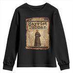 Harriet Tubman Newspaper Youth Sweatshirt Strong Black Woman Leader Gift