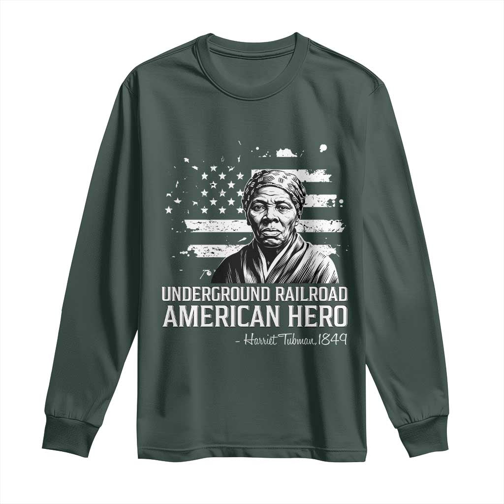 Harriet Tubman Long Sleeve Shirt Underground Railroad American Hero History