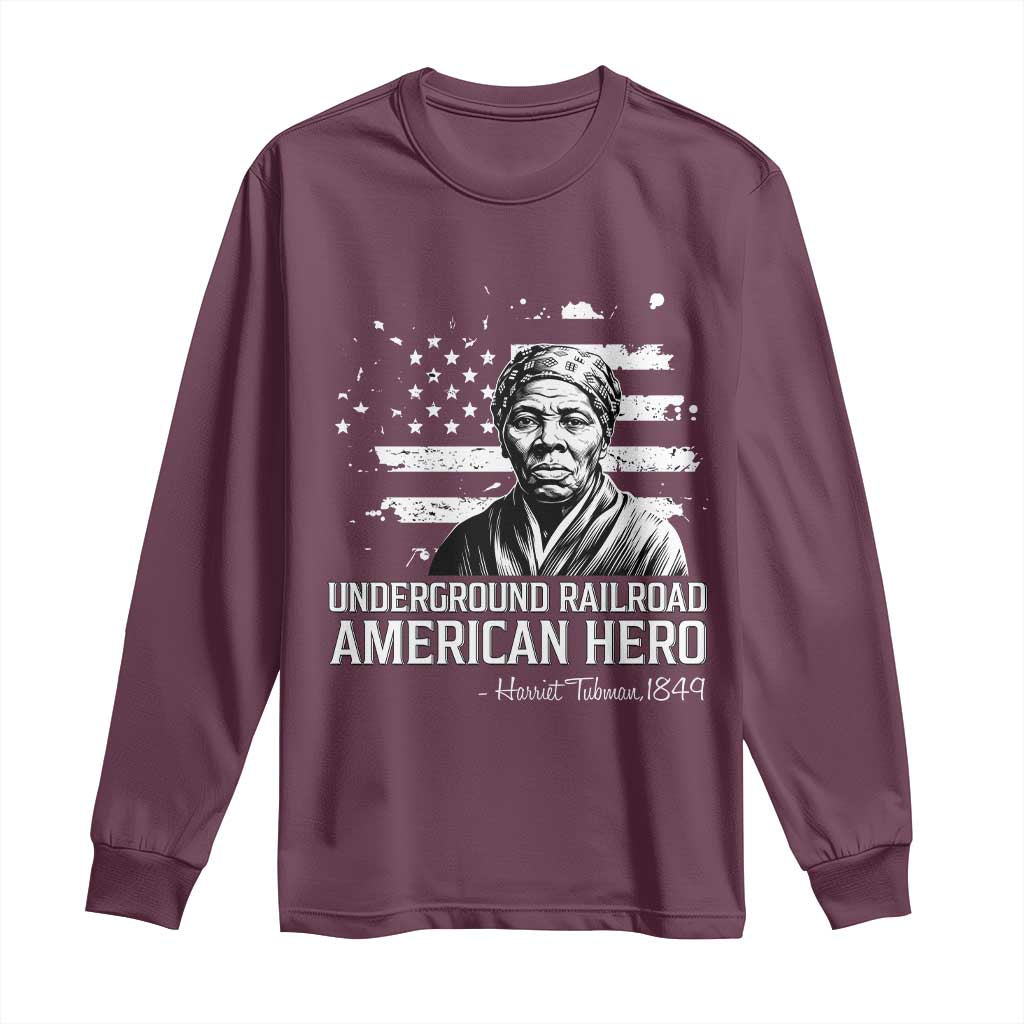 Harriet Tubman Long Sleeve Shirt Underground Railroad American Hero History