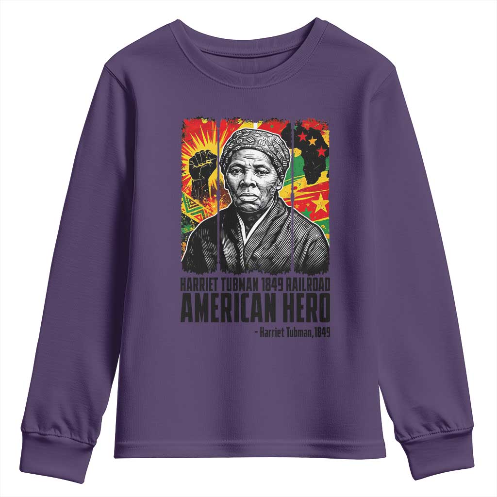 Harriet Tubman Black History Month Youth Sweatshirt Underground Railroad American Hero History