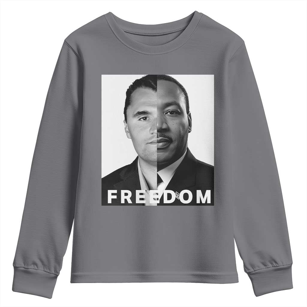 Freedom Charlie Kirk Youth Sweatshirt Martin Luther King Jr - African Pride