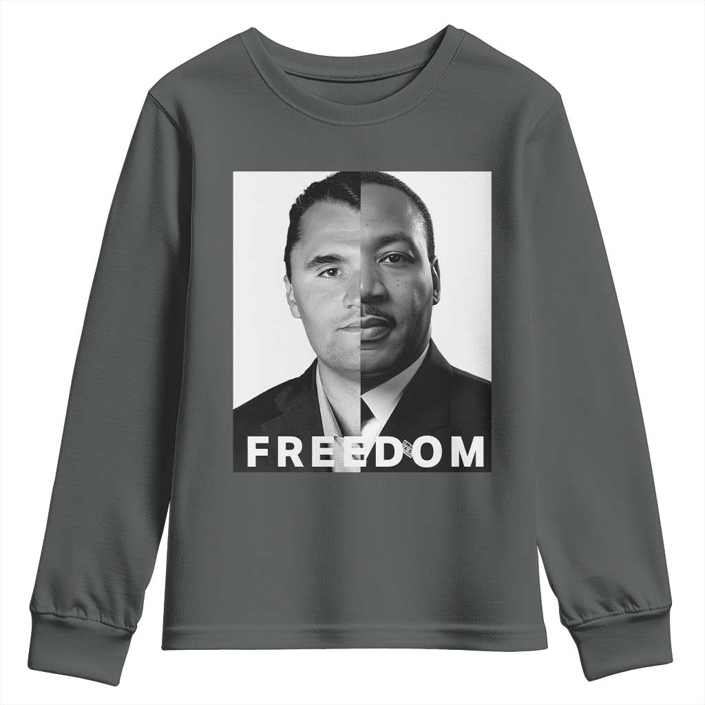 Freedom Charlie Kirk Youth Sweatshirt Martin Luther King Jr - African Pride
