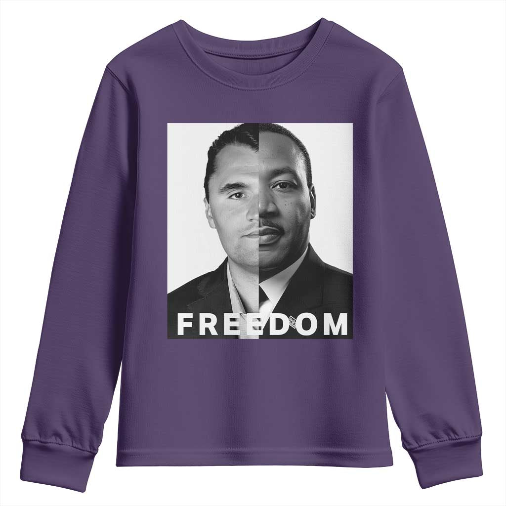 Freedom Charlie Kirk Youth Sweatshirt Martin Luther King Jr - African Pride