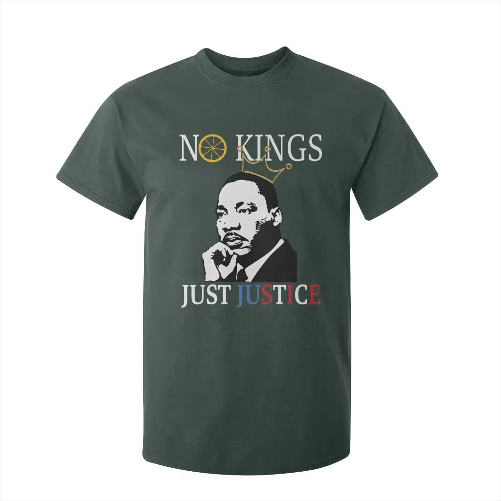Martin Luther King Jr T Shirt For Kid No Kings Just Justice - African Pride