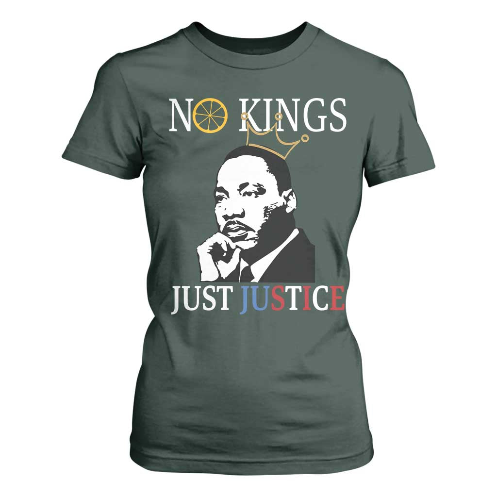 Martin Luther King Jr T Shirt For Women No Kings Just Justice - African Pride