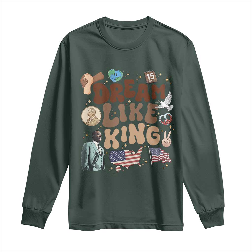 Martin Luther King Jr Long Sleeve Shirt Black History Melanin African American - African Pride
