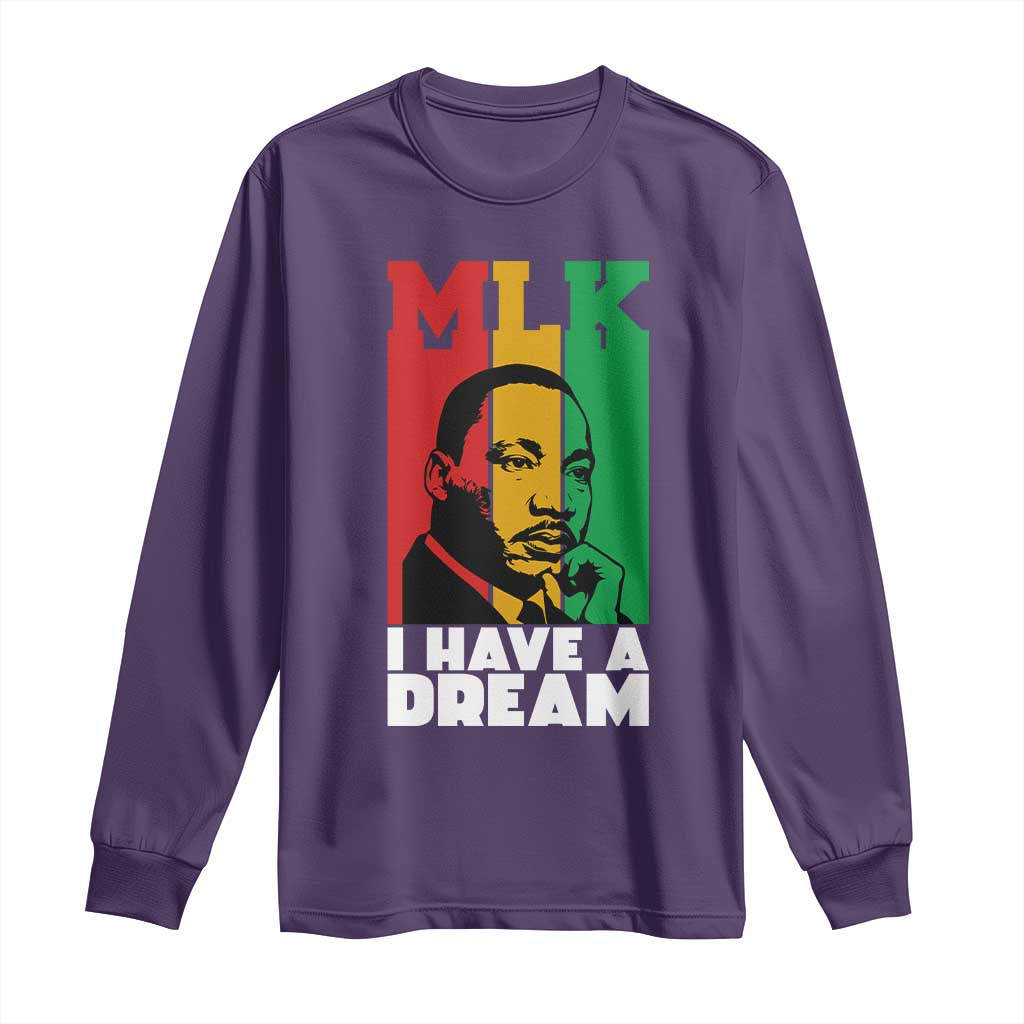 Martin Luther King Jr Long Sleeve Shirt I Have Dream MLK Quote - African Pride