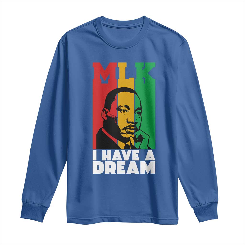 Martin Luther King Jr Long Sleeve Shirt I Have Dream MLK Quote - African Pride