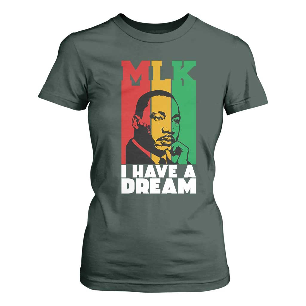 Martin Luther King Jr T Shirt For Women I Have Dream MLK Quote - African Pride