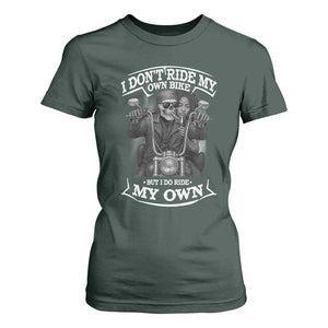 African American Motorcycle Skeleton Biker T Shirt For Women - African Pride