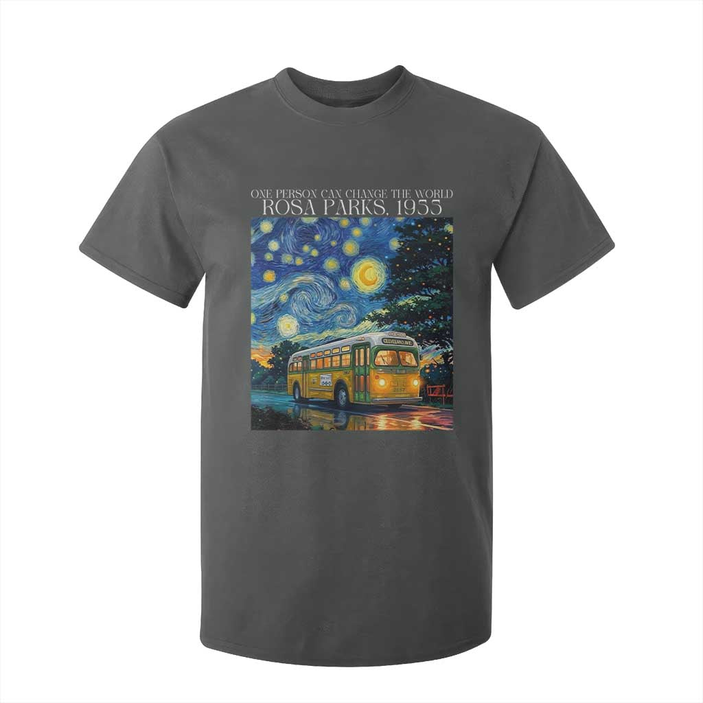 Rosa Parks T Shirt For Kid Starry Night Van Gogh Black History African