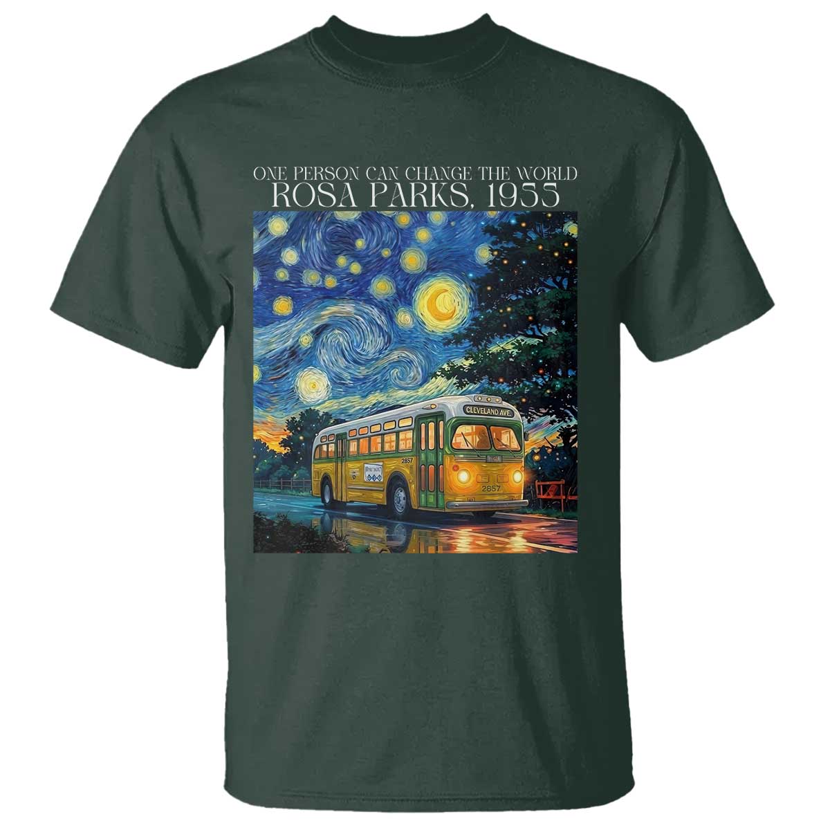 Rosa Parks T Shirt Starry Night Van Gogh Black History African